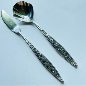 Ekco Eterna Santiago stainless flarware pickle & butter knife serveware